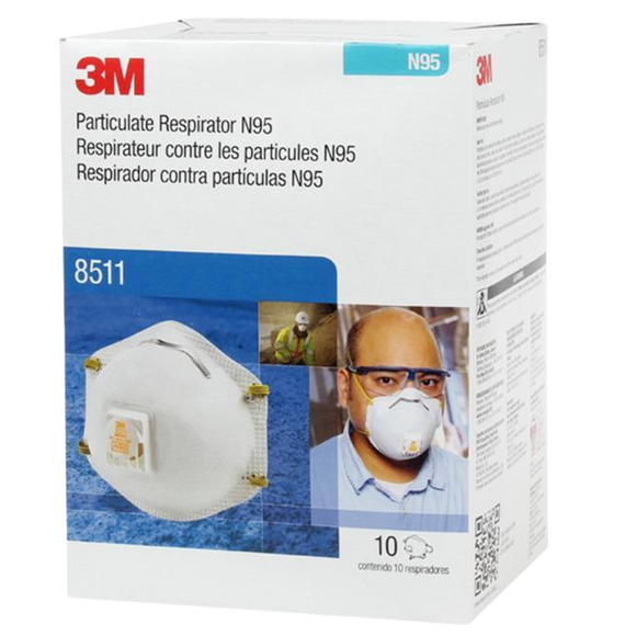 3M™ 8511 Respirator Mask 1Bx/10Pcs