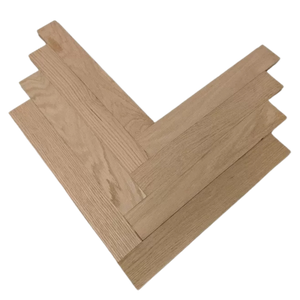 Solid Unfinished White Oak Select & Better 2 1/4" x 9" x 3/4" Herringbone