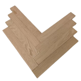 Solid Unfinished White Oak Select & Better 2 1/4" x 9" x 3/4" Herringbone